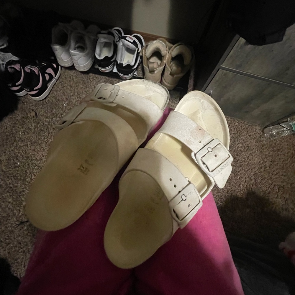White Birkenstock Sandals